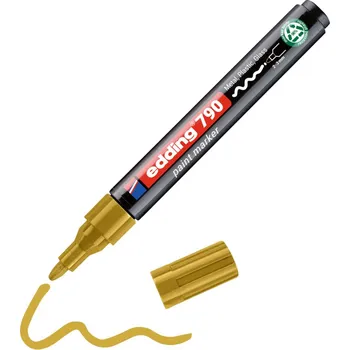 Lakový popisovač Edding 790 PCR, zlatý