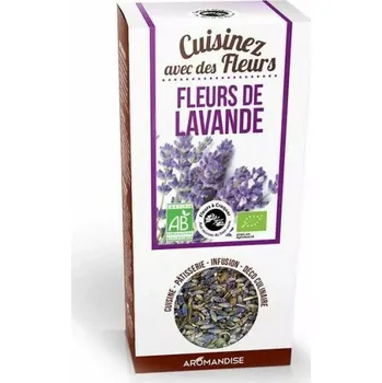 Jedlá dekorace na dort Aromandise BIO jedlé květiny - Květy levandule 40g