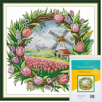 Vyšívací vzor Sada pro vyšívání pro začátečníky – křížková výšivka, vzor 45x45 cm