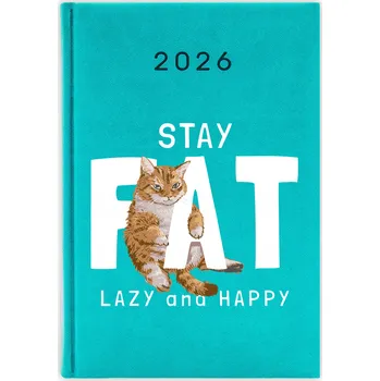 Kalendář Knižkový kalendář 2026 A5 FunnyCase modrý