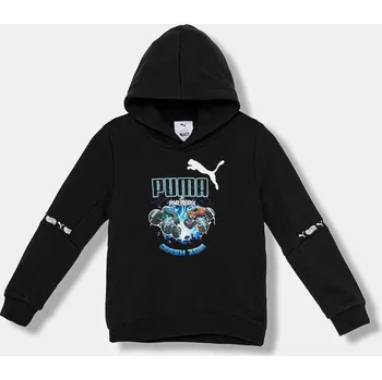 Chlapecká mikina Dětská mikina Puma PUMA X HOT WHEELS Graphic Hoodie TR 632396 černá 99X, vel. 98