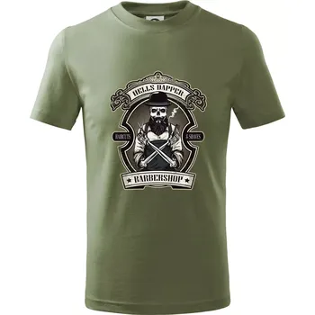 Barbershop nůžky - Tričko dětské bavlněné - 98 cm / 2 roky ( Khaki )