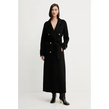 Dámský kabát Kabát s vlnou Fracomina FR25WC1001W80201 černá 99X, vel. M