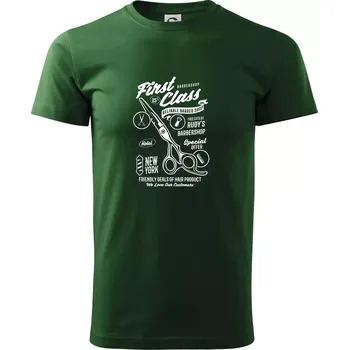 First Class Barber - Triko extra velké (5-8XL) - 7XL ( Lahvově zelená )