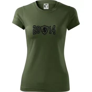 Dámské tričko Narozeninový motiv - znak - 2014 - Dámské Fantasy sportovní (dresovina) - 2XL ( Khaki )