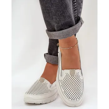 Dámské mokasíny Dámské krémové mokasiny na platformě, 36 i10_P74600_2:35_