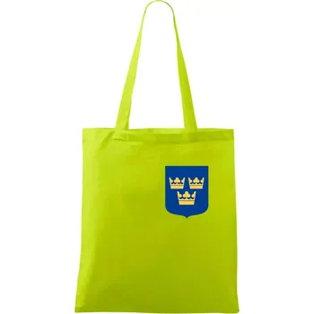 Švédský znak tři korunky na prso - Taška bavlněná - 42 x 38 cm ( Limetková )