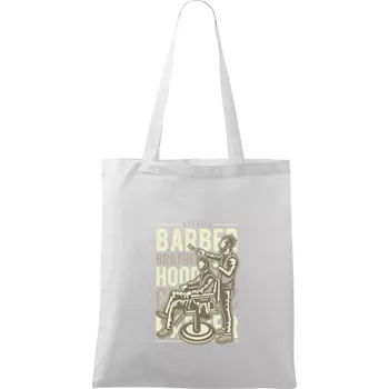 Barber Brotherhood - Taška bavlněná - 42 x 38 cm ( Bílá )