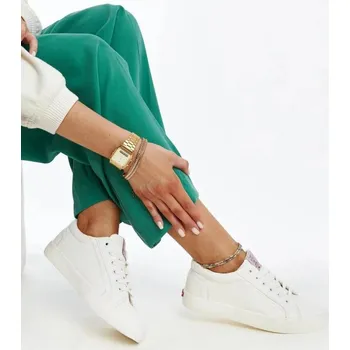 Dámské tenisky Solea dámské tenisky z ekologické kůže- bílé- šněrování, 36 i240_207355_2:36