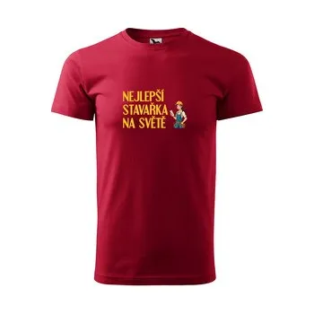 Pánská móda Tričko s potiskem Nejlepší stavařka na světě: červené 3XL