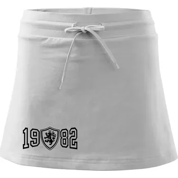 Dámská sukně Narozeninový motiv - znak - 1982 - Sportovní sukně - two in one - S ( Bílá )
