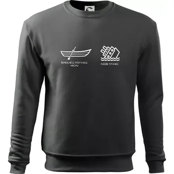 Chlapecké tričko Řemeslnici postavili archu, fušeři Titanic - Mikina Essential dětská - 146 cm/10 let ( Tmavá břidlice (šedá se zeleným nádechem) )