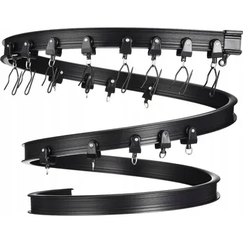 Stropní lišta 5M ZÁCLONOVÁ LIŠTA, OHYBNÁ STROPNÍ LIŠTA ČERNÁ PRO ZÁVĚSY, STROPNÍ MONTÁŽ