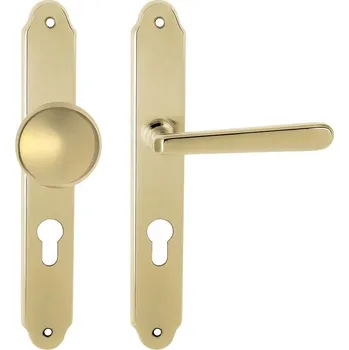 MPK - ALT WIEN PZ otvor pro vložku, 90 mm, koule/klika pravá OLV - Mosaz leštěná lakovaná