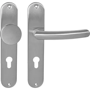 MPK - NERO - SO PZ otvor pro vložku, 72 mm, koule/klika pravá BN - Broušená nerez