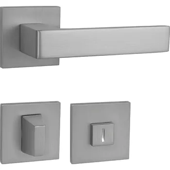 Dveřní kování MPK - HIT - HR SQ6 rozety WC, klika/klika OCS - Chrom broušený