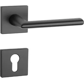 Dveřní kování AT - PRIMULA - HR 7S rozety PZ, klika/klika BS - Černá matná