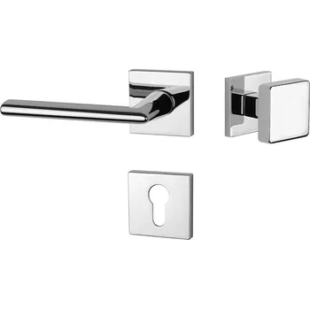 Dveřní kování AT - PRIMULA - HR 7S rozety PZ, madlo/klika levá OC - Chrom lesklý