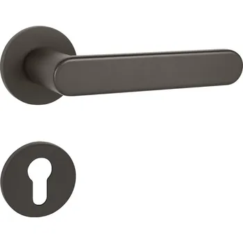 Dveřní kování TI - ROUND - R 3957 5S klika/klika, rozety PZ T - Titan (141)