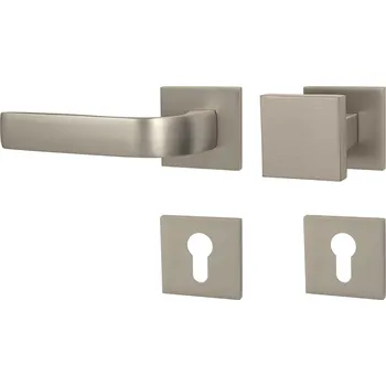 Dveřní kování MPK - CYNTHIA - HR SQ6 rozety PZ, madlo/klika levá NP - Nikl perla