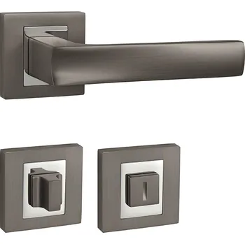 Dveřní kování MPK - HOLLY - HR rozety WC, klika/klika T/OC - Titan / chrom lesklý