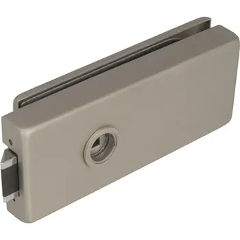 Dveřní kování TI - Zámek na skleněné dveře kování na sklo bez otvoru 4010 NP - Nikl perla (142)