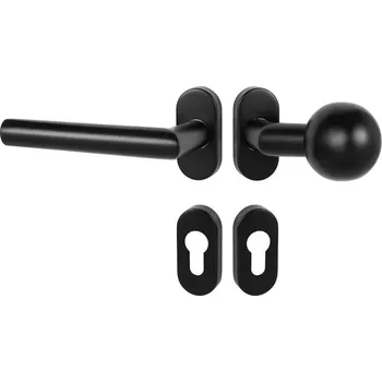 MPK - FAVORIT - UOR rozety PZ, koule/klika levá BS - Černá matná