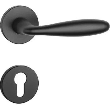 Dveřní kování AT - VERBENA - R 7S klika/klika, rozety PZ BS - Černá matná