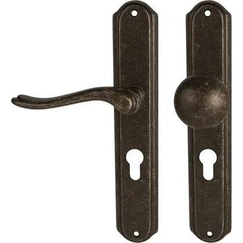 MPK - ROMEO - SO PZ otvor pro vložku, 90 mm, koule/klika levá OBA - Antik bronz