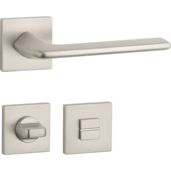 Dveřní kování AS - LILA - HR 7S rozety WC, klika/klika NP - Nikl perla