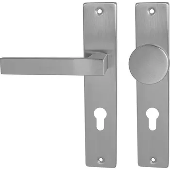 MPK - QUADRA - SH PZ otvor pro vložku, 90 mm, koule/klika levá BN - Broušená nerez