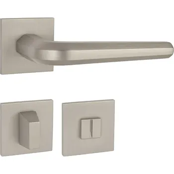 Dveřní kování TI - OKTAGON - HR 4160Q 5S rozety WC, klika/klika NP - Nikl perla (142)