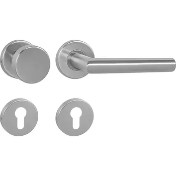 MPK - FAVORIT - R rozety PZ, koule/klika pravá BN - Broušená nerez