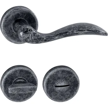 Dveřní kování TI - LEA - R 1948 klika/klika, rozety WC OGA - Antik šedá (47)