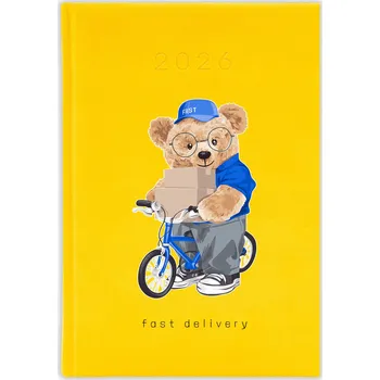 Diář Knižní diář 2026 A5 FunnyCase žlutý