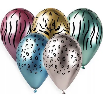 Balónek Balónky Safari zvířátka barevný mix 5ks