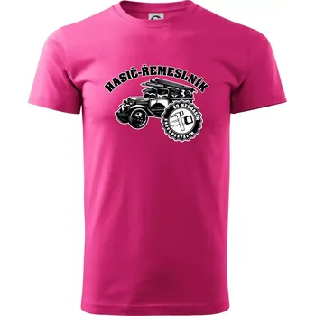 Pánská móda Hasič řemeslník - Klasické pánské triko vyšší gramáže - M ( Purpurová )
