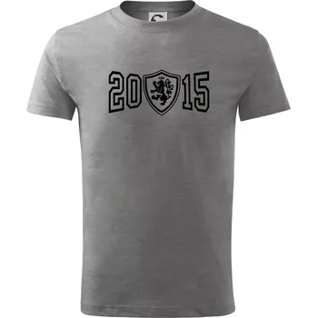 Chlapecké tričko Narozeninový motiv - znak - 2015 - Tričko dětské bavlněné - 104-110cm / 3-4 roky ( Tmavě šedý melír )