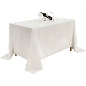 Prostěradlo Obrus MATNÝ VELUR mléčná bílá BÍLÝ na stůl 230x230cm