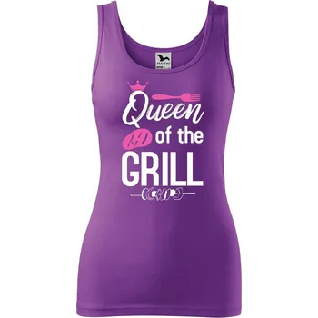 DOBRÝ TRIKO Dámské tílko s potiskem Queen of the grill Velikost: XL, Barva: Fialová