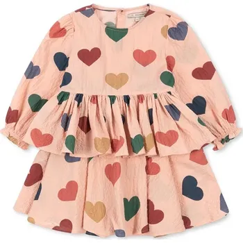 Dívčí oblečení Dívčí šaty Konges Sløjd ELIN DRESS GOTS KS103794.9BYA růžová 39X, vel. 98