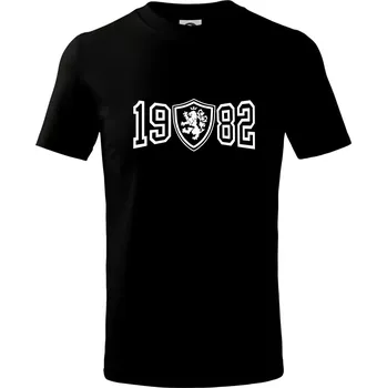 Chlapecké tričko Narozeninový motiv - znak - 1982 - Tričko dětské bavlněné - 98 cm / 2 roky ( Černá )