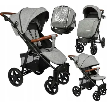 Kočárek SPORTOVNÍ KOČÁREK ABENTI AREZZO do 22 kg + NÁNOŽNÍK + MOSKYTIÉRA + LEHKÝ