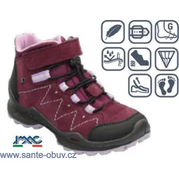 Dámská zdravotní obuv SANTÉ IC/882108 BORDO vych. obuv vel.31-35, --- - 33