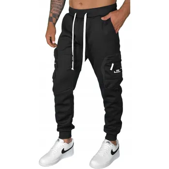 PÁNSKÉ TEPLÁKY SPORTOVNÍ KALHOTY KAPSÁČE JOGGERY