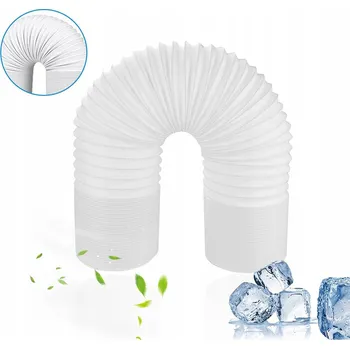 Klimatizace TRUBKA PRO MOBILNÍ KLIMATIZACI, vlnitá hadice klimatizace BÍLÁ 15cm/3m