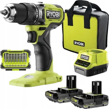 Vrtačka Aku vrtačka vrtačka RYOBI 2x2,0Ah nabíječka + ks sada bitů
