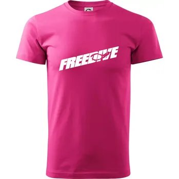 Pánské tričko Freedive - nápis s potápěčem - Klasické pánské triko vyšší gramáže - XS ( Purpurová )
