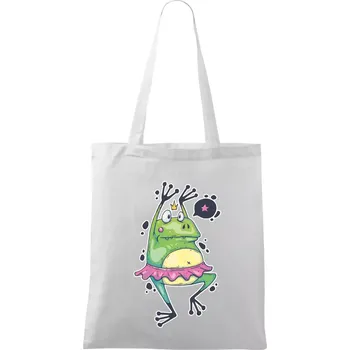 Žabka baletka - Taška bavlněná - 42 x 38 cm ( Bílá )