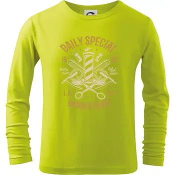 Dětská móda Daily Special Barber Shop - Triko dětské Long Sleeve - 122 cm/6 let ( Limetková )